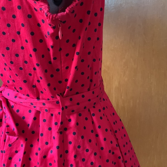 H&R red & black polka dot vintage style dress 12 - Picture 7 of 15